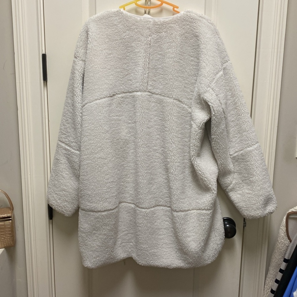 Lululemon collarless fleece zip up jacket size 10 - Picture 6 of 6